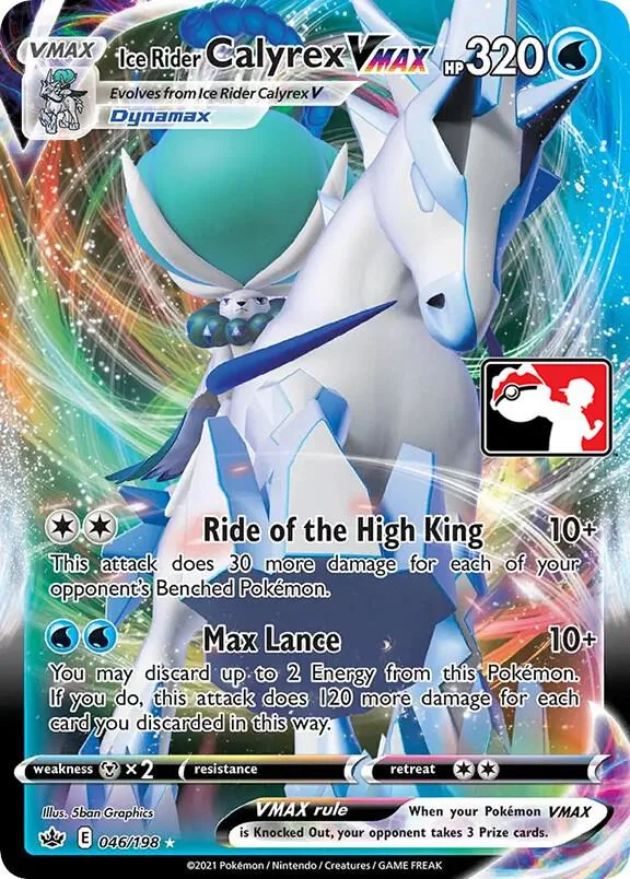 Ice Rider Calyrex VMAX Play! Pokémon Prize Pack Series Two card