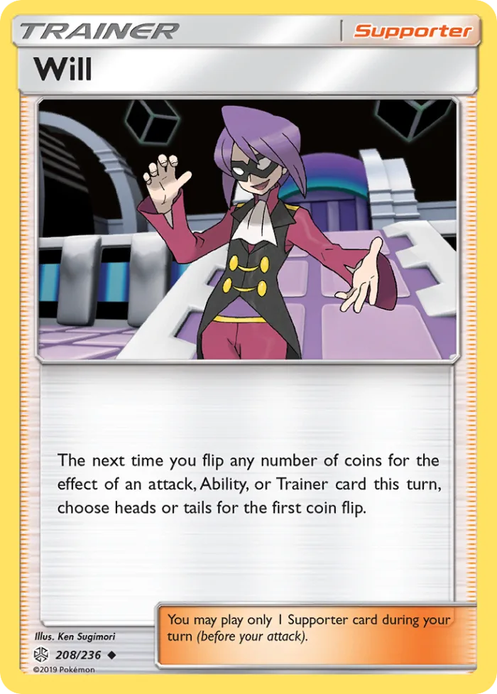 Will #208 Cosmic Eclipse Pokemon card