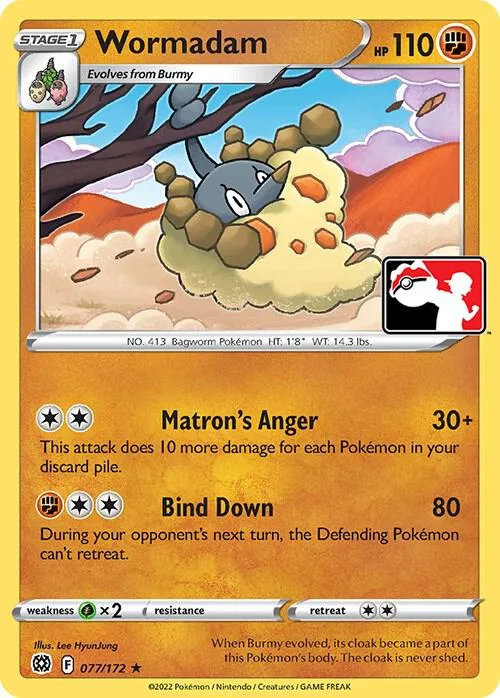 Wormadam Play! Pokémon Prize Pack Series Two card
