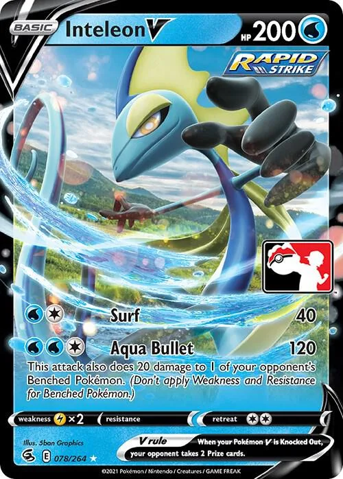 Inteleon V Play! Pokémon Prize Pack Series Two card