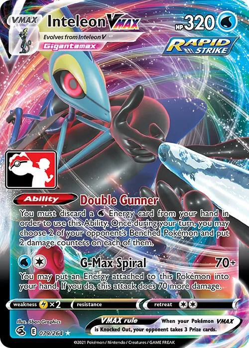 Inteleon VMAX Play! Pokémon Prize Pack Series Two card