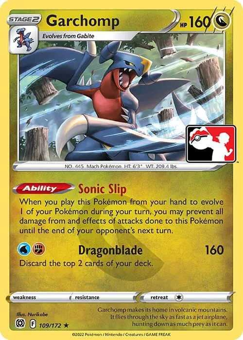 Garchomp Play! Pokémon Prize Pack Series Two card