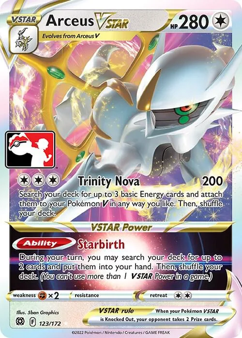 Arceus VSTAR Play! Pokémon Prize Pack Series Two card