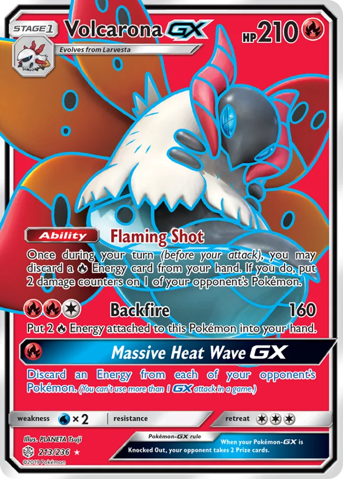 Volcarona-GX #213 Cosmic Eclipse Pokemon card