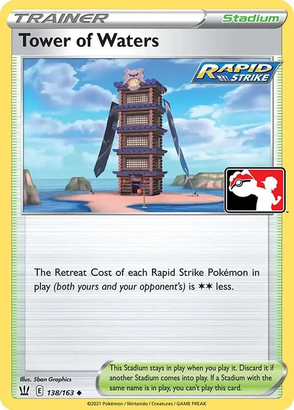 Tower of Waters Play! Pokémon Prize Pack Series Two card