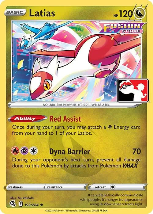 Latias Play! Pokémon Prize Pack Series Two card