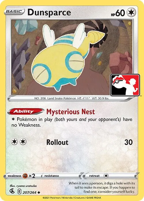 Dunsparce Play! Pokémon Prize Pack Series Two card