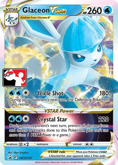 Glaceon VSTAR Play! Pokémon Prize Pack Series Two card