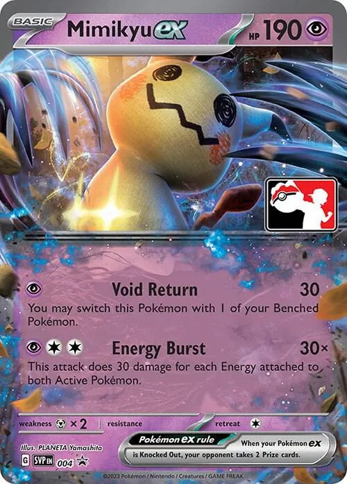 Mimikyu ex Play! Pokémon Prize Pack Series Three card