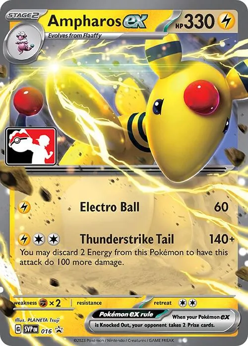 Ampharos ex Play! Pokémon Prize Pack Series Three card