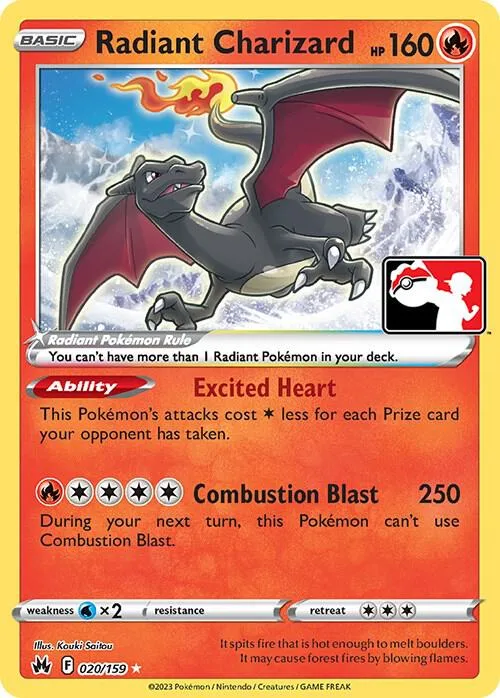 Radiant Charizard Play! Pokémon Prize Pack Series Three card