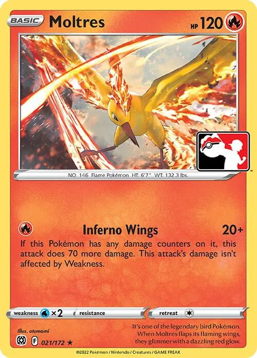Moltres Play! Pokémon Prize Pack Series Three card