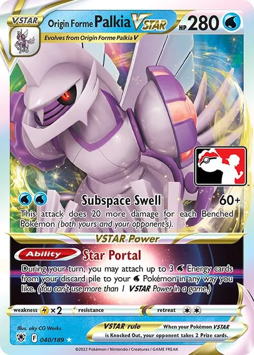 Origin Forme Palkia VSTAR Play! Pokémon Prize Pack Series Three card