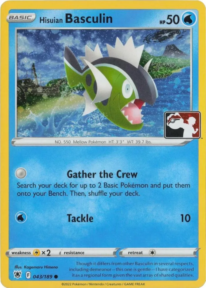 Hisuian Basculin Play! Pokémon Prize Pack Series Three card