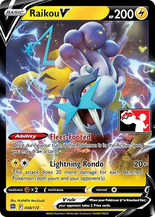 Raikou V Play! Pokémon Prize Pack Series Three card