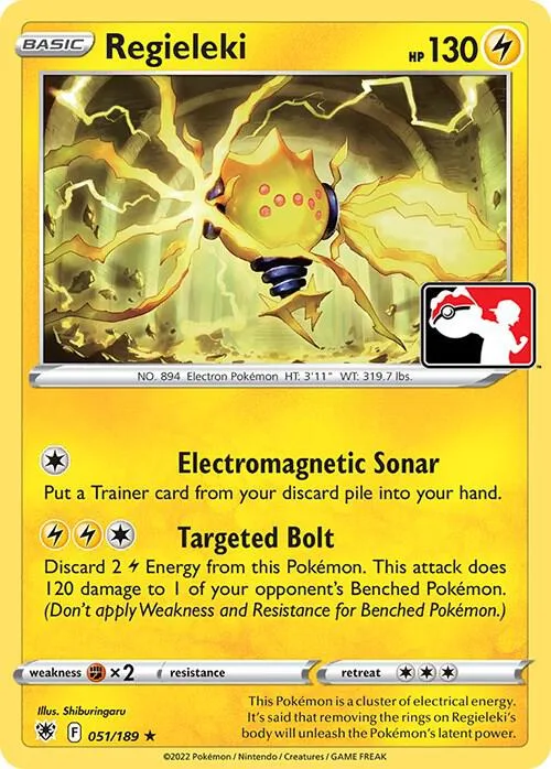 Regieleki Play! Pokémon Prize Pack Series Three card
