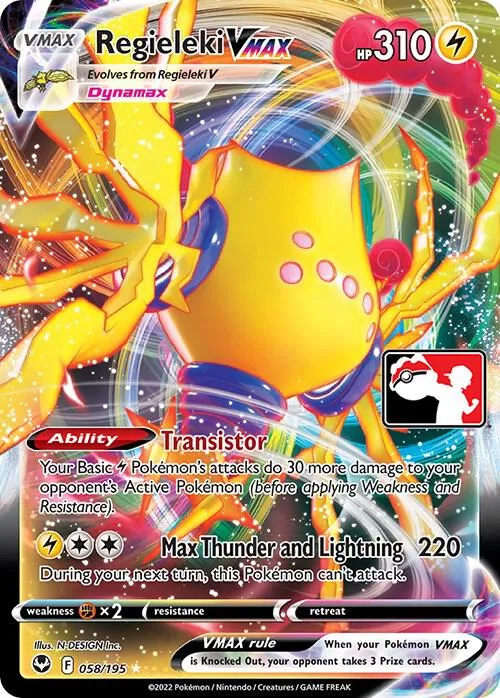 Regieleki VMAX Play! Pokémon Prize Pack Series Three card