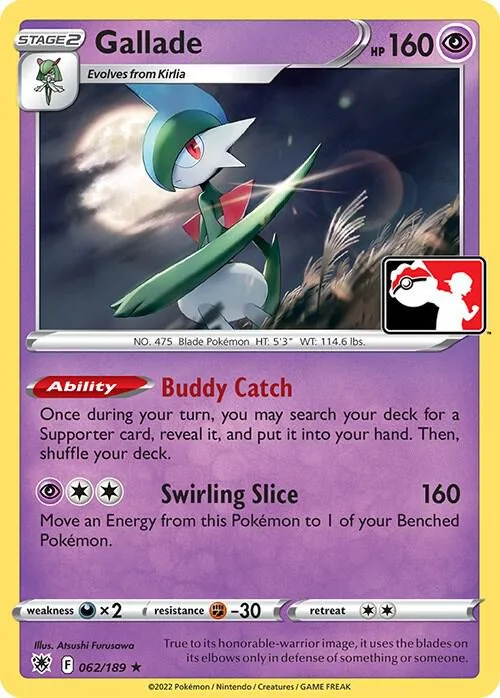 Gallade Play! Pokémon Prize Pack Series Three card
