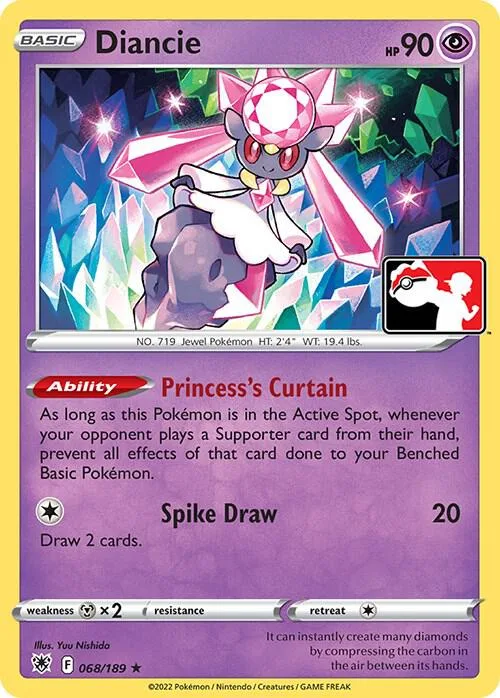Diancie Play! Pokémon Prize Pack Series Three card