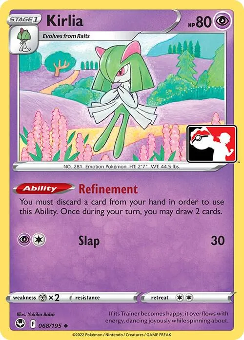 Kirlia Play! Pokémon Prize Pack Series Three card