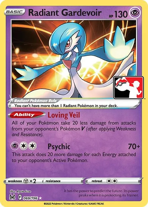 Radiant Gardevoir Play! Pokémon Prize Pack Series Three card