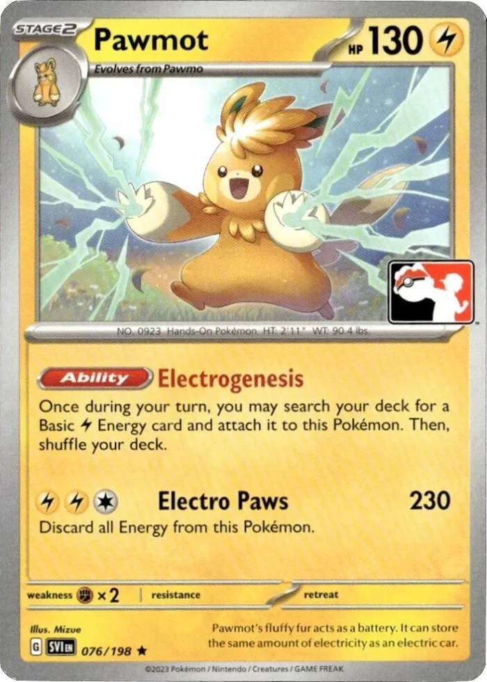Pawmot Play! Pokémon Prize Pack Series Three card