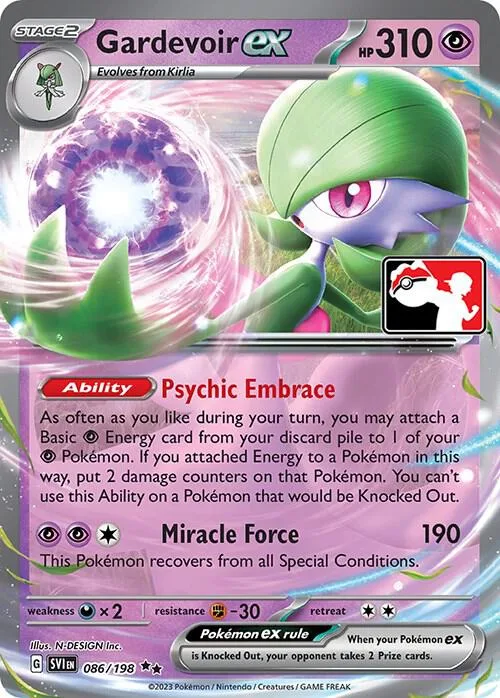 Gardevoir ex Play! Pokémon Prize Pack Series Three card
