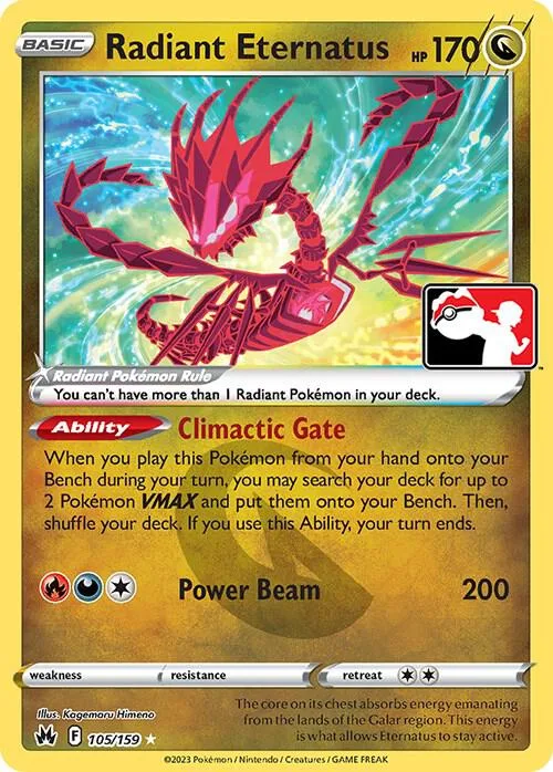 Radiant Eternatus Play! Pokémon Prize Pack Series Three card