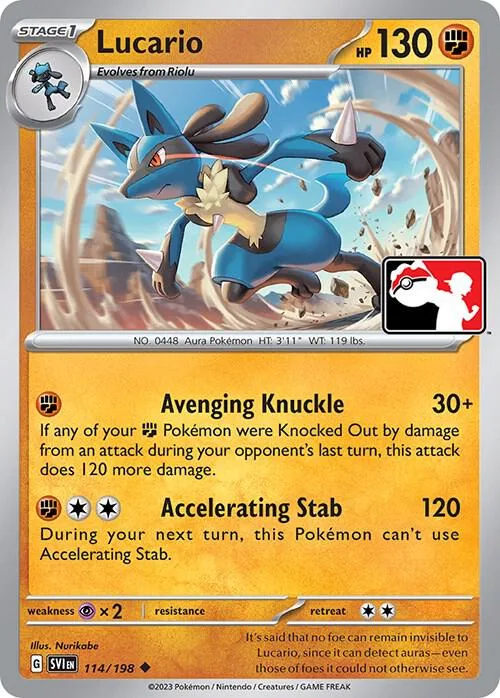 Lucario Play! Pokémon Prize Pack Series Three card