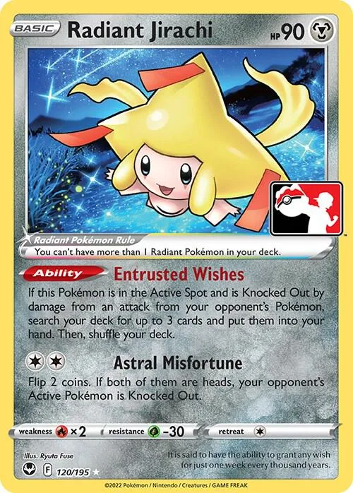 Radiant Jirachi Play! Pokémon Prize Pack Series Three card