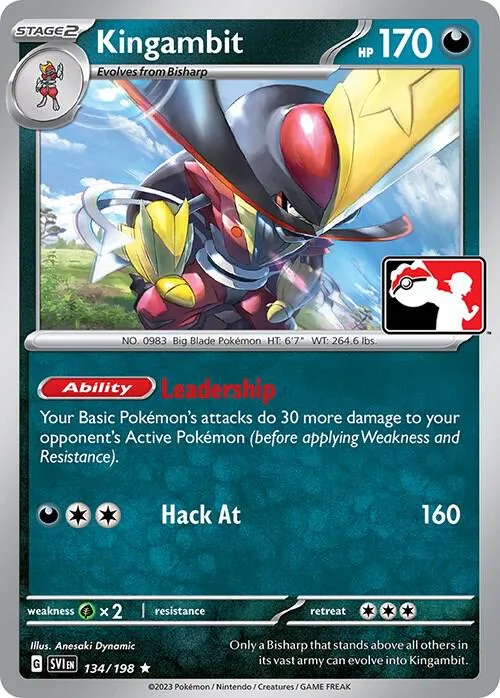 Kingambit Play! Pokémon Prize Pack Series Three card
