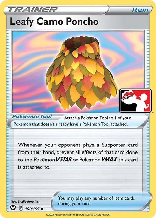 Leafy Camo Poncho Play! Pokémon Prize Pack Series Three card