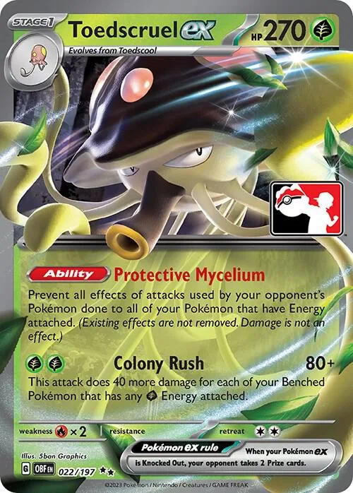 Toedscruel ex Play! Pokémon Prize Pack Series Four card