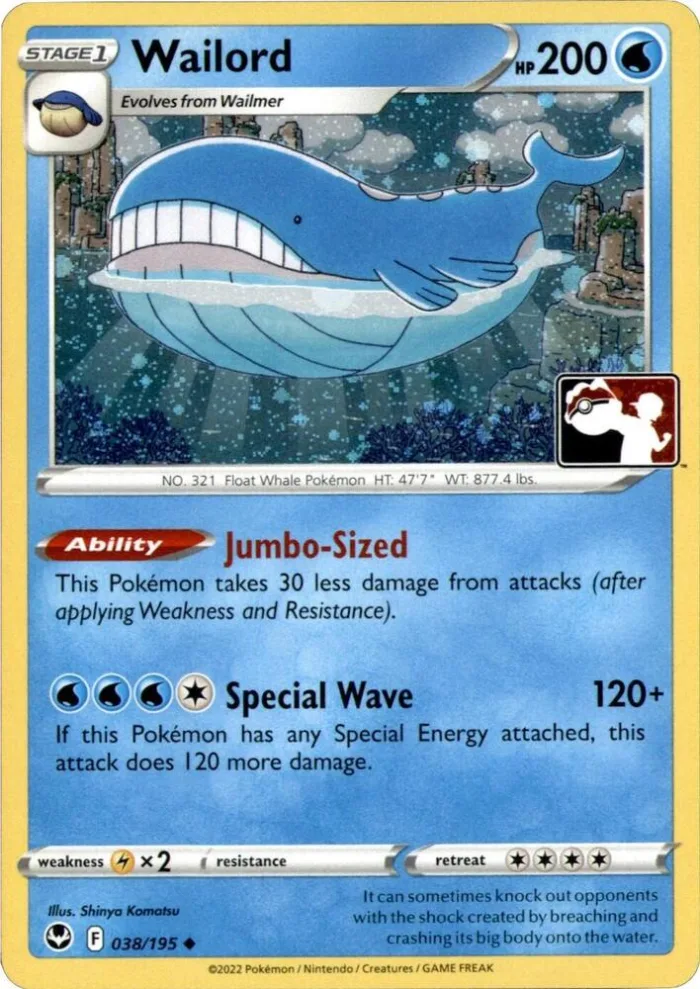 Wailord Play! Pokémon Prize Pack Series Four card