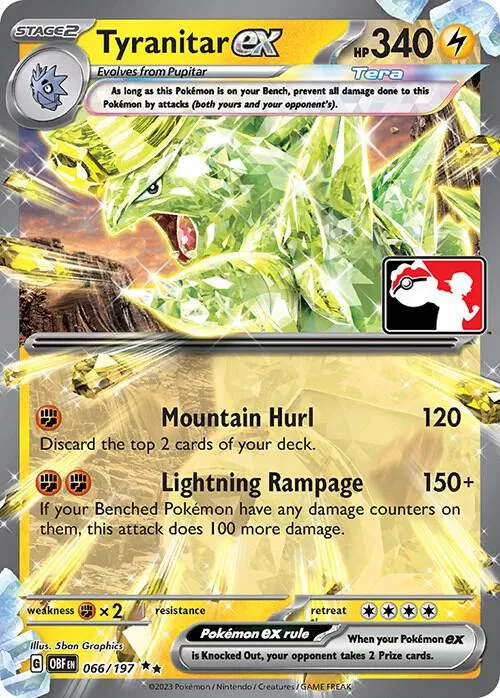 Tyranitar ex Play! Pokémon Prize Pack Series Four card