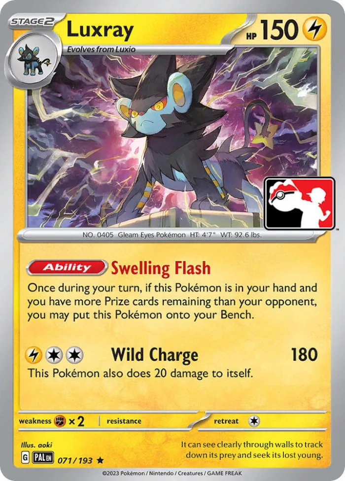 Luxray Play! Pokémon Prize Pack Series Four card