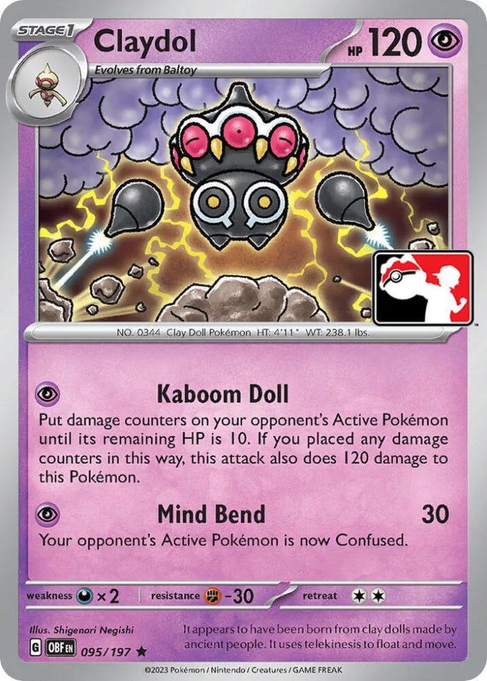 Claydol Play! Pokémon Prize Pack Series Four card