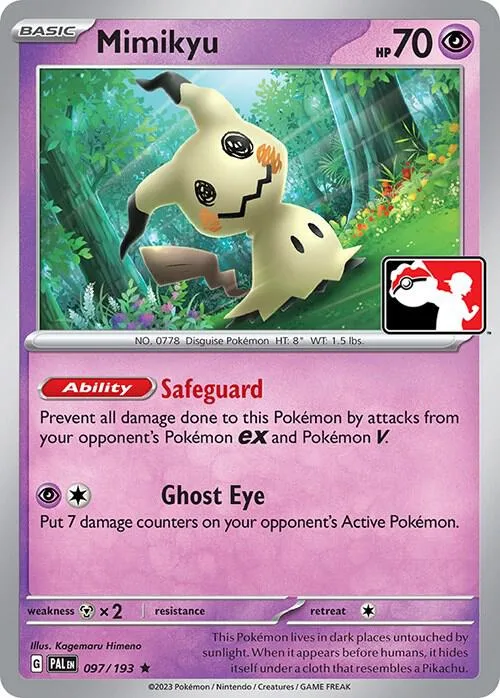 Mimikyu Play! Pokémon Prize Pack Series Four card