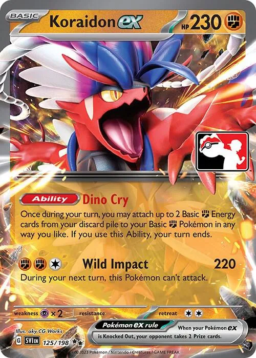 Koraidon ex Play! Pokémon Prize Pack Series Four card