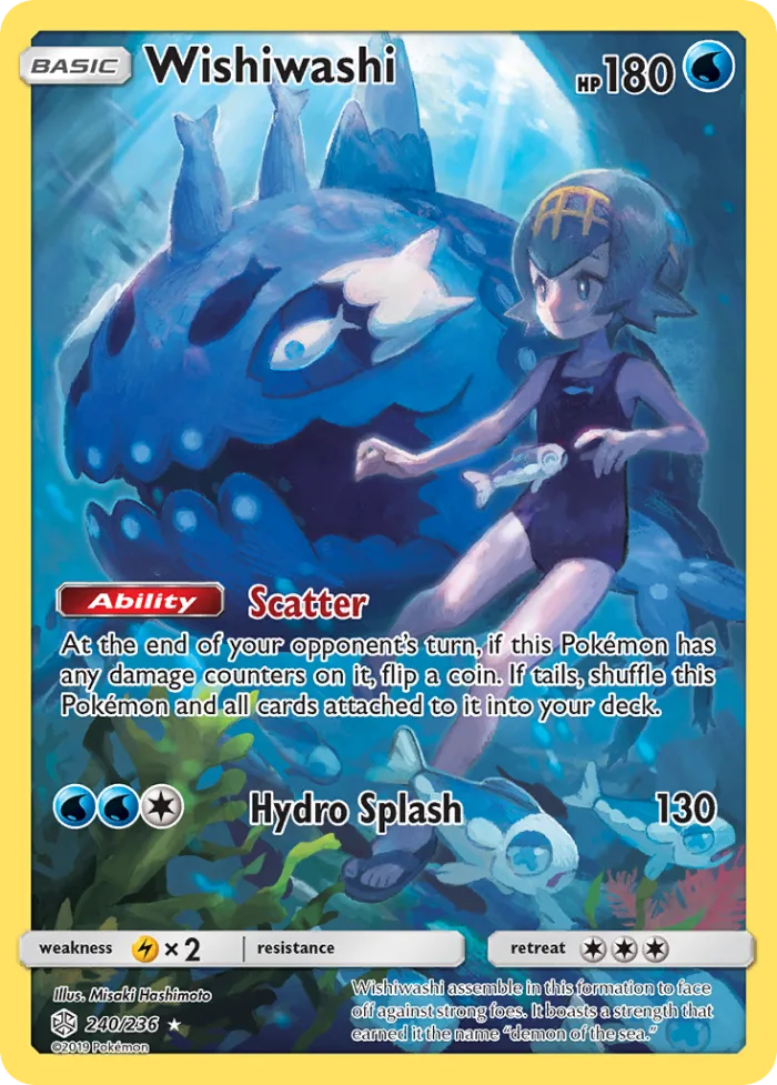 Wishiwashi #240 Cosmic Eclipse Pokemon card