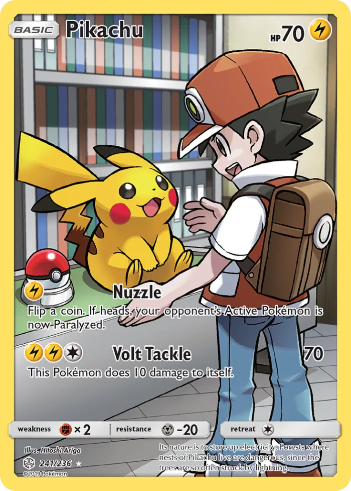 Pikachu #241 Cosmic Eclipse Pokemon card