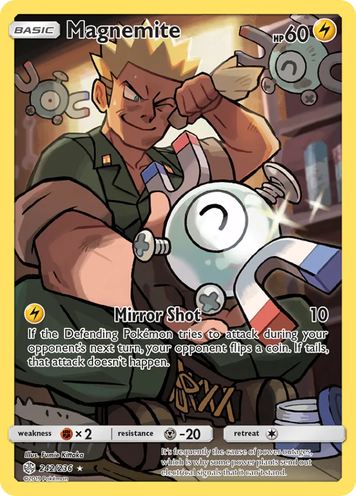 Magnemite #242 Cosmic Eclipse Pokemon card