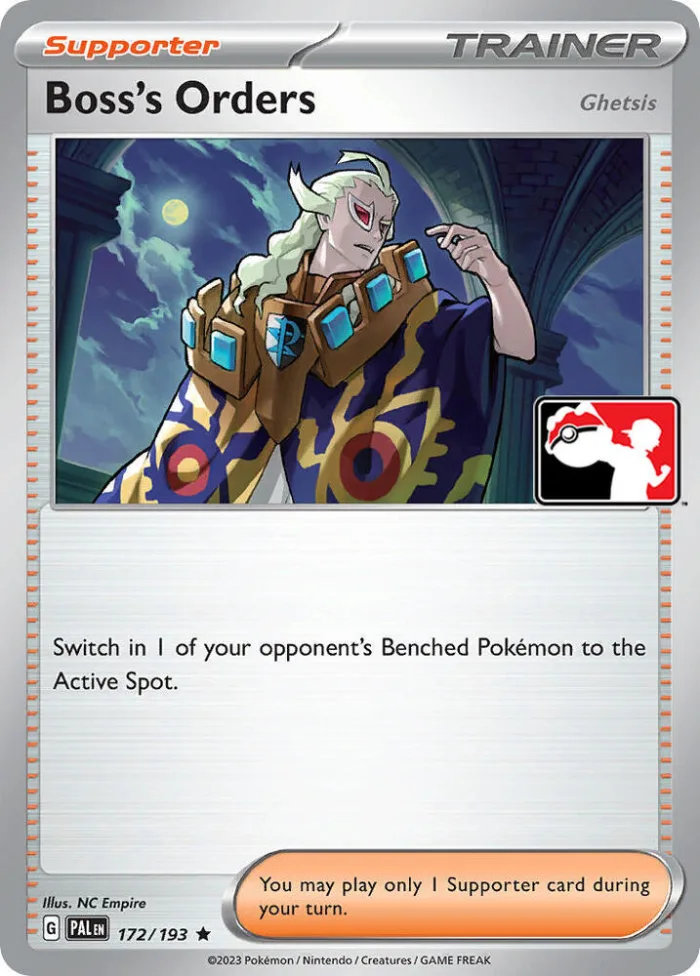 Boss's Orders Play! Pokémon Prize Pack Series Four card