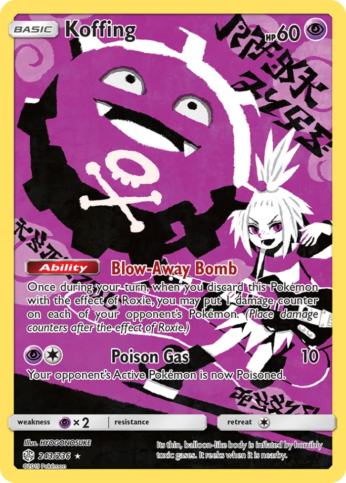 Koffing #243 Cosmic Eclipse Pokemon card