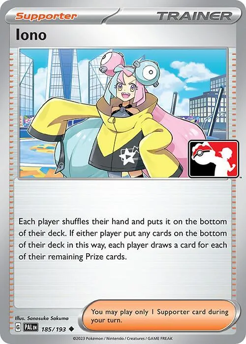 Iono Play! Pokémon Prize Pack Series Four card