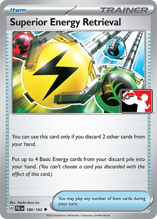 Superior Energy Retrieval Play! Pokémon Prize Pack Series Four card