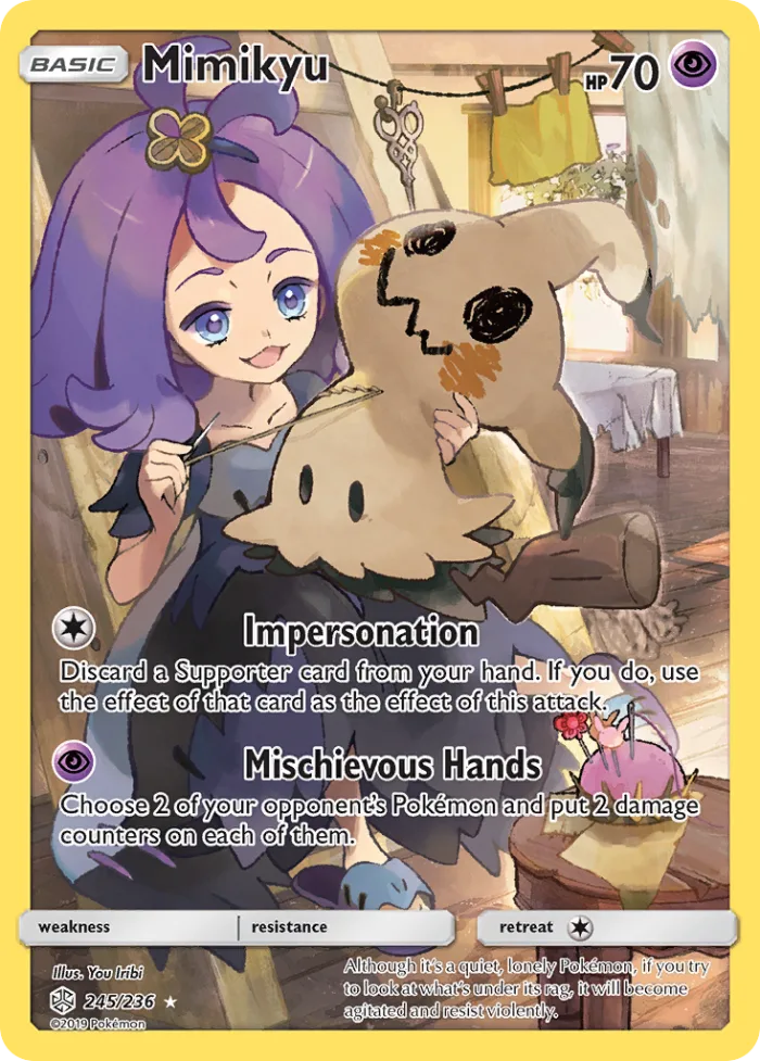 Mimikyu #245 Cosmic Eclipse Pokemon card