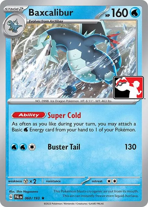 Baxcalibur Play! Pokémon Prize Pack Series Five card