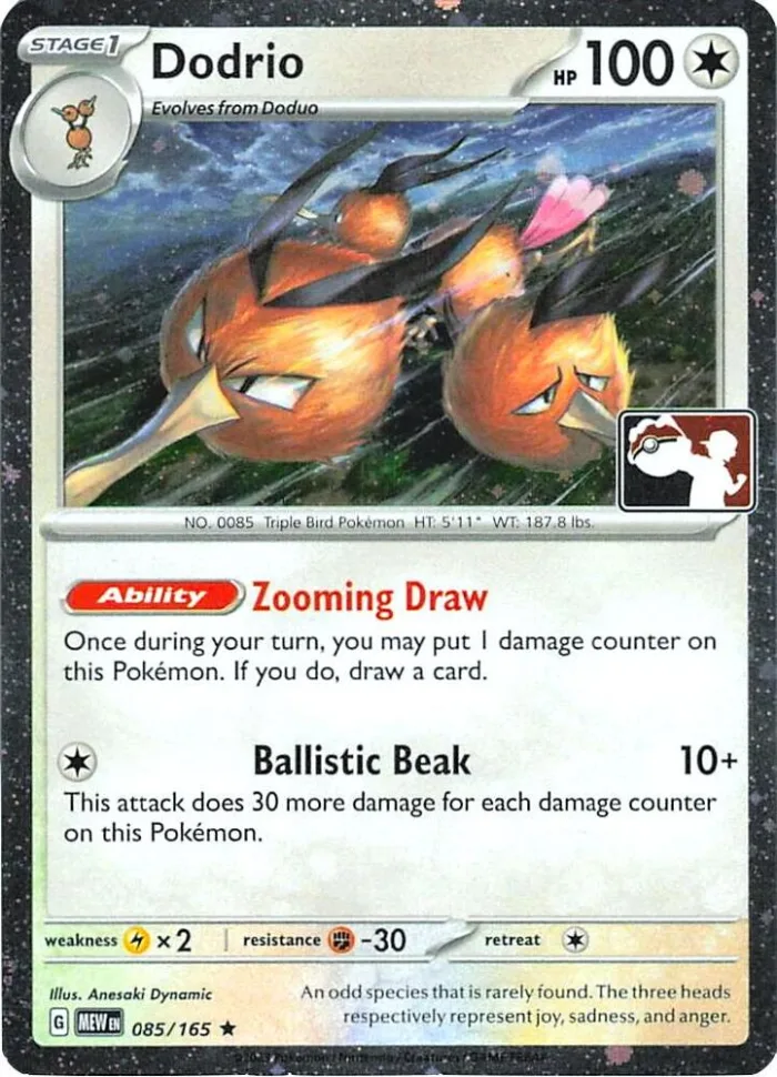 Dodrio Play! Pokémon Prize Pack Series Five card