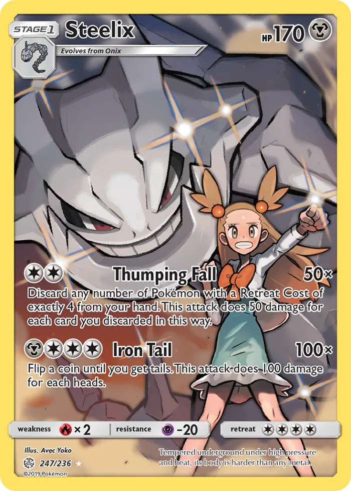 Steelix #247 Cosmic Eclipse Pokemon card